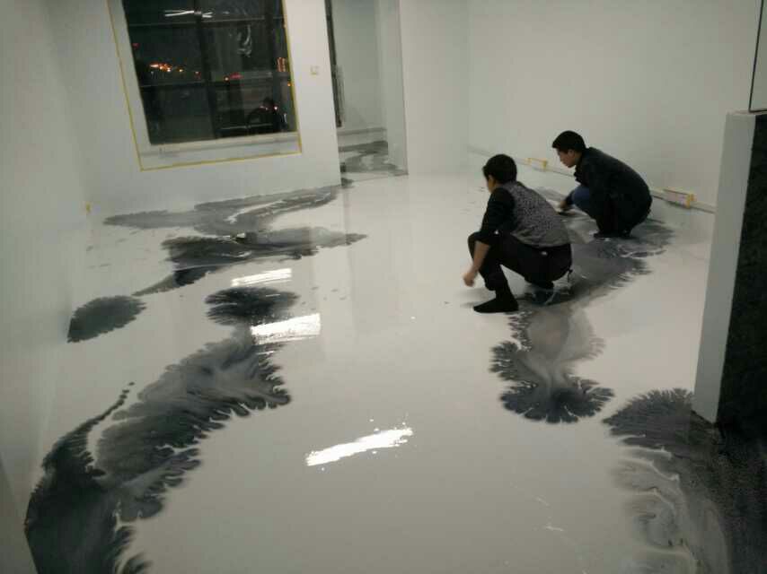 泼墨艺术地坪施工 泼墨艺术地坪施工